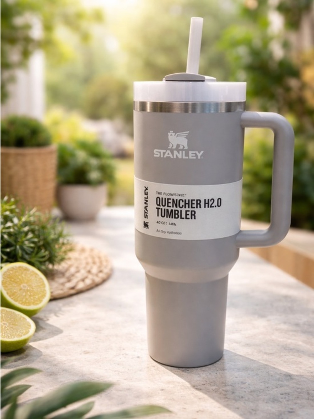 ‼️NEW‼️Stanley Quencher H2.0 Tumbler Water Bottle Mug color ash